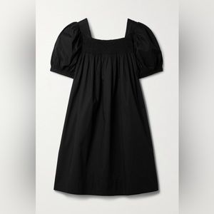 DÔEN Earhart Smocked Organic Cotton-Poplin Mini Dress